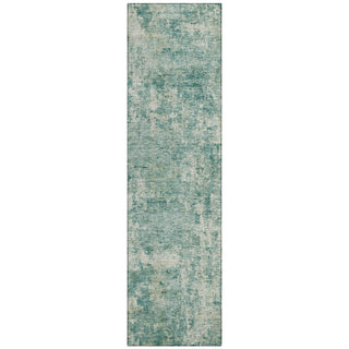 Piper Looms Chantille Abstract ACN2061 Teal Machine Washable Area Rug Runner Main Image