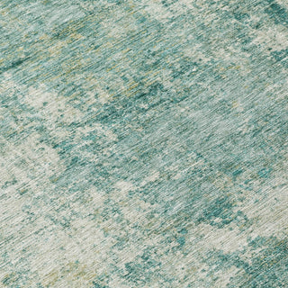 Piper Looms Chantille Abstract ACN2061 Teal Machine Washable Area Rug Swatch Image