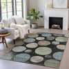 Piper Looms Chantille Geometric ACN2062 Black Machine Washable Area Rug Lifestyle Image Feature