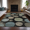 Piper Looms Chantille Geometric ACN2062 Black Machine Washable Area Rug Lifestyle Image Feature