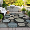 Piper Looms Chantille Geometric ACN2062 Black Machine Washable Area Rug Outdoor Lifestyle Image Feature