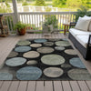 Piper Looms Chantille Geometric ACN2062 Black Machine Washable Area Rug Outdoor Lifestyle Image Feature