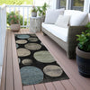 Piper Looms Chantille Geometric ACN2062 Black Machine Washable Area Rug Runner Outdoor Lifestyle Image Feature