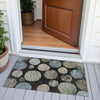 Piper Looms Chantille Geometric ACN2062 Black Machine Washable Area Rug Scatter Outdoor Lifestyle Image Feature