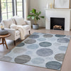 Piper Looms Chantille Geometric ACN2062 Blue Machine Washable Area Rug Lifestyle Image Feature