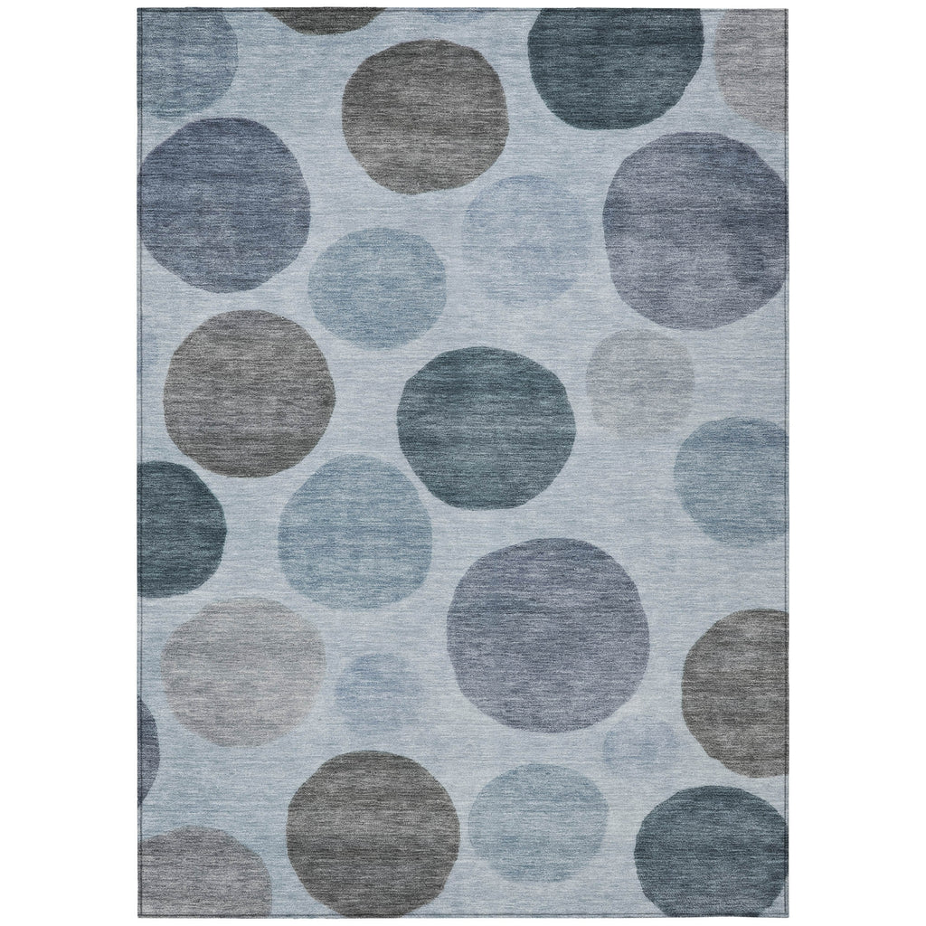 Piper Looms Chantille Geometric ACN2062 Blue Machine Washable Area Rug main image