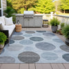 Piper Looms Chantille Geometric ACN2062 Blue Machine Washable Area Rug Outdoor Lifestyle Image Feature