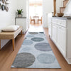 Piper Looms Chantille Geometric ACN2062 Blue Machine Washable Area Rug Runner Lifestyle Image Feature