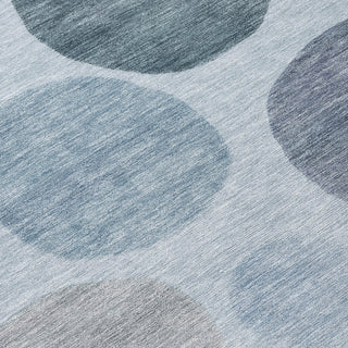 Piper Looms Chantille Geometric ACN2062 Blue Machine Washable Area Rug Swatch Image