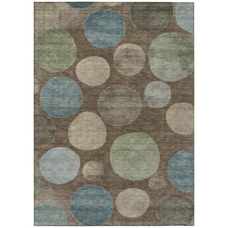 Piper Looms Chantille Geometric ACN2062 Chocolate Machine Washable Area Rug main image