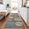 Piper Looms Chantille Geometric ACN2062 Chocolate Machine Washable Area Rug Runner Lifestyle Image Feature