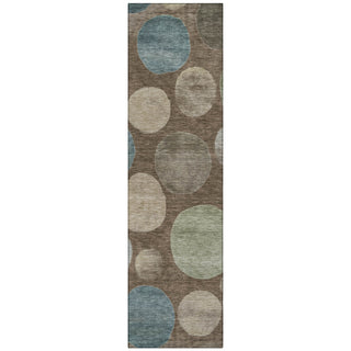 Piper Looms Chantille Geometric ACN2062 Chocolate Machine Washable Area Rug Runner Main Image