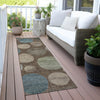 Piper Looms Chantille Geometric ACN2062 Chocolate Machine Washable Area Rug Runner Outdoor Lifestyle Image Feature