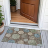 Piper Looms Chantille Geometric ACN2062 Chocolate Machine Washable Area Rug Scatter Outdoor Lifestyle Image Feature