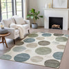 Piper Looms Chantille Geometric ACN2062 Ivory Machine Washable Area Rug Lifestyle Image Feature