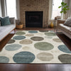 Piper Looms Chantille Geometric ACN2062 Ivory Machine Washable Area Rug Lifestyle Image Feature