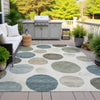 Piper Looms Chantille Geometric ACN2062 Ivory Machine Washable Area Rug Outdoor Lifestyle Image Feature