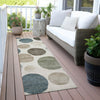 Piper Looms Chantille Geometric ACN2062 Ivory Machine Washable Area Rug Runner Outdoor Lifestyle Image Feature