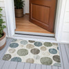 Piper Looms Chantille Geometric ACN2062 Ivory Machine Washable Area Rug Scatter Outdoor Lifestyle Image Feature