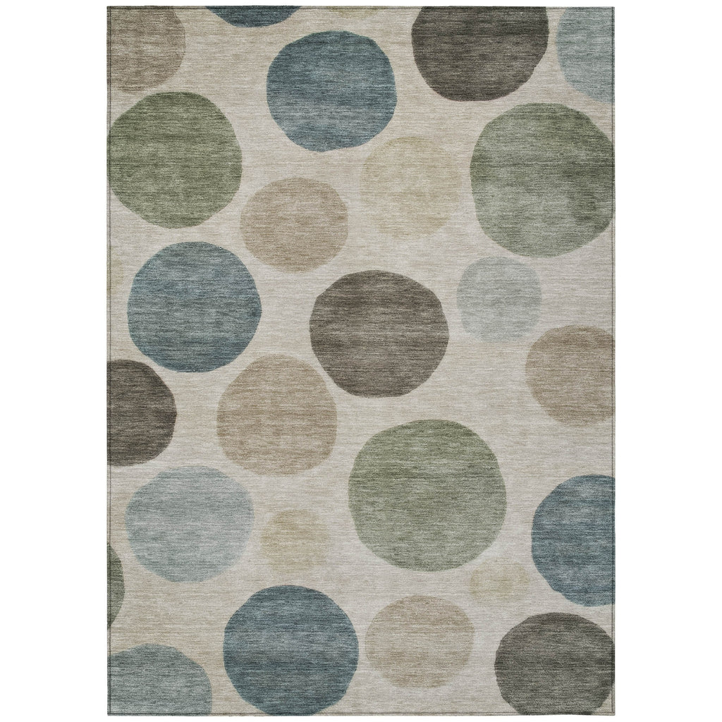 Piper Looms Chantille Geometric ACN2062 Khaki Machine Washable Area Rug main image