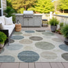 Piper Looms Chantille Geometric ACN2062 Khaki Machine Washable Area Rug Outdoor Lifestyle Image Feature
