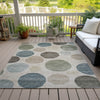Piper Looms Chantille Geometric ACN2062 Khaki Machine Washable Area Rug Outdoor Lifestyle Image Feature