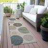Piper Looms Chantille Geometric ACN2062 Khaki Machine Washable Area Rug Runner Outdoor Lifestyle Image Feature