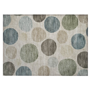 Piper Looms Chantille Geometric ACN2062 Khaki Machine Washable Area Rug Scatter Main Image