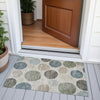 Piper Looms Chantille Geometric ACN2062 Khaki Machine Washable Area Rug Scatter Outdoor Lifestyle Image Feature