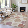 Piper Looms Chantille Geometric ACN2062 Salmon Machine Washable Area Rug Lifestyle Image Feature