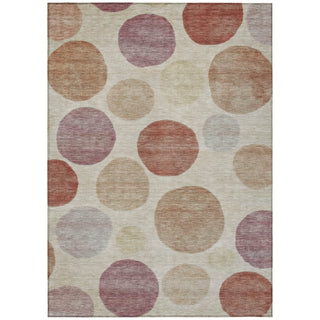 Piper Looms Chantille Geometric ACN2062 Salmon Machine Washable Area Rug main image