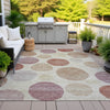 Piper Looms Chantille Geometric ACN2062 Salmon Machine Washable Area Rug Outdoor Lifestyle Image Feature