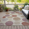 Piper Looms Chantille Geometric ACN2062 Salmon Machine Washable Area Rug Outdoor Lifestyle Image Feature