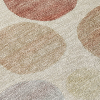 Piper Looms Chantille Geometric ACN2062 Salmon Machine Washable Area Rug Swatch Image