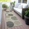 Piper Looms Chantille Geometric ACN2062 Taupe Machine Washable Area Rug Runner Outdoor Lifestyle Image Feature