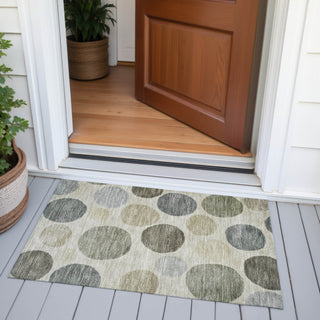 Piper Looms Chantille Geometric ACN2062 Taupe Machine Washable Area Rug Scatter Outdoor Lifestyle Image Feature
