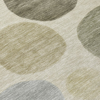 Piper Looms Chantille Geometric ACN2062 Taupe Machine Washable Area Rug Swatch Image