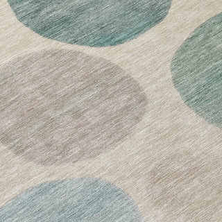 Piper Looms Chantille Geometric ACN2062 Teal Machine Washable Area Rug Swatch Image