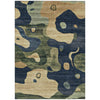 Piper Looms Chantille Abstract ACN2063 Navy Machine Washable Area Rug main image