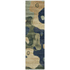 Piper Looms Chantille Abstract ACN2063 Navy Machine Washable Area Rug Runner Main Image