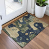 Piper Looms Chantille Abstract ACN2063 Navy Machine Washable Area Rug Scatter Lifestyle Image Feature
