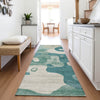 Piper Looms Chantille Abstract ACN2063 Teal Machine Washable Area Rug Runner Lifestyle Image Feature