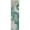 Piper Looms Chantille Abstract ACN2063 Teal Machine Washable Area Rug Runner Main Image