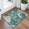 Piper Looms Chantille Abstract ACN2063 Teal Machine Washable Area Rug Scatter Lifestyle Image Feature