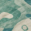 Piper Looms Chantille Abstract ACN2063 Teal Machine Washable Area Rug Swatch Image