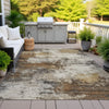 Piper Looms Chantille Abstract ACN2064 Brown Machine Washable Area Rug Outdoor Lifestyle Image Feature