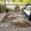 Piper Looms Chantille Abstract ACN2064 Brown Machine Washable Area Rug Outdoor Lifestyle Image Feature