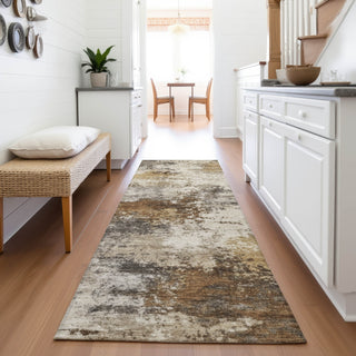 Piper Looms Chantille Abstract ACN2064 Brown Machine Washable Area Rug Runner Lifestyle Image Feature