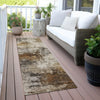 Piper Looms Chantille Abstract ACN2064 Brown Machine Washable Area Rug Runner Outdoor Lifestyle Image Feature