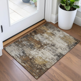 Piper Looms Chantille Abstract ACN2064 Brown Machine Washable Area Rug Scatter Lifestyle Image Feature